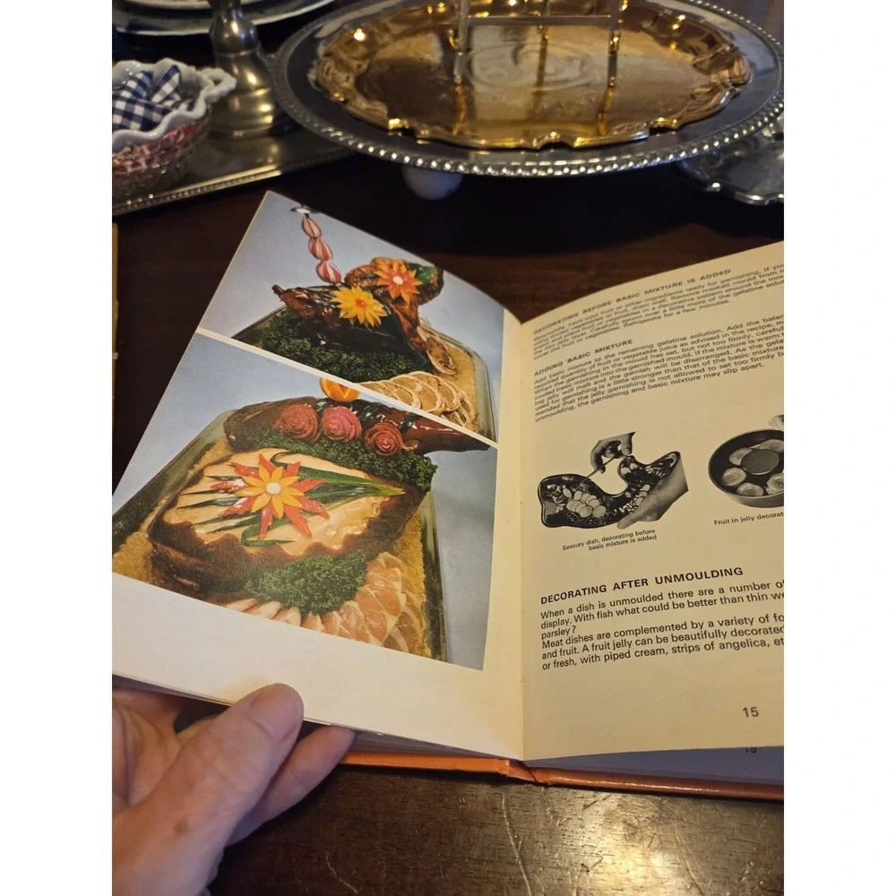 vintage hardback cookbook titled 